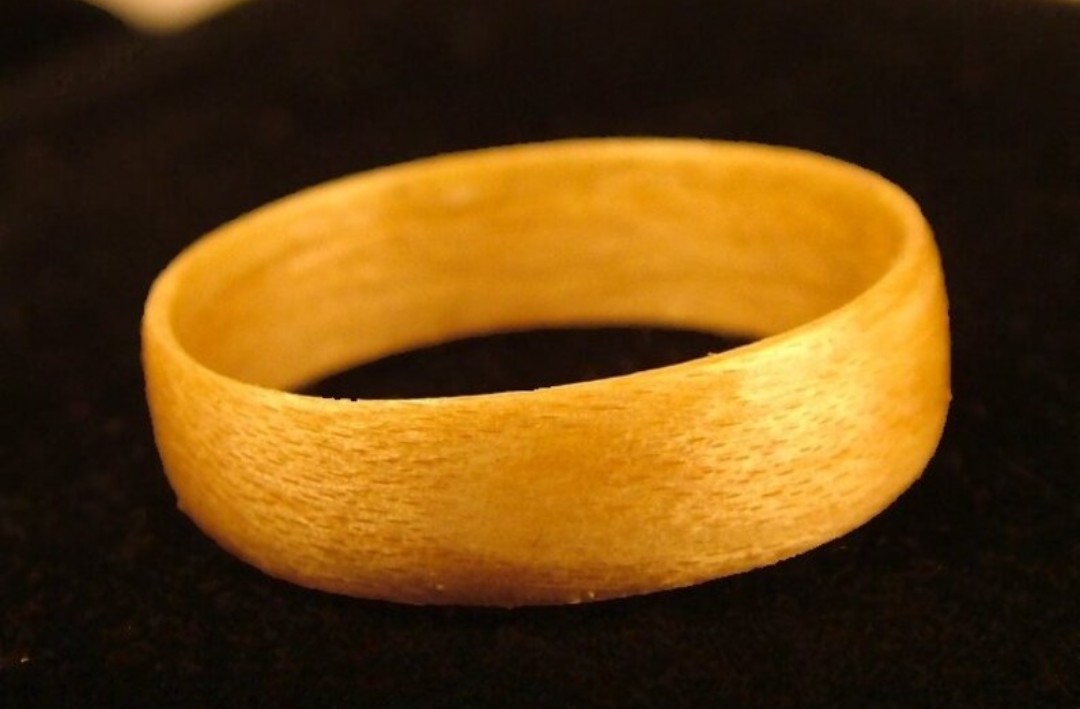Birch Wood Ring Cleansing Herb Wedding Band from Gustav Reyes's first Etsy listing, number 45426, in the Craftsman shop, 2005.